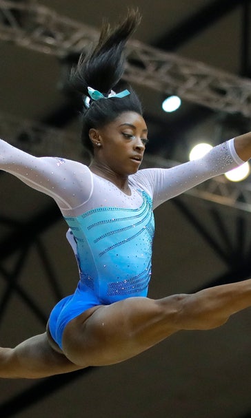 Biles wins 4th all-around title at worlds despite mistakes